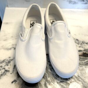 Brand New White Slip On Vans